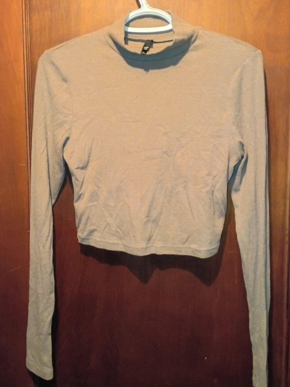 UGG Slim Long-Sleeve Crop Top in Light Tan